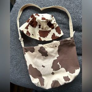 DEADSTOCK: Baggu Cow Print Duck Bag + FREE matching bucket hat